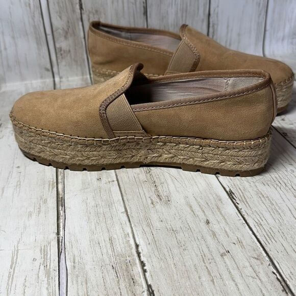 Circus by Sam Edelman Suede Espadrille Platform Tan Shoes size 7 - Picture 4 of 9